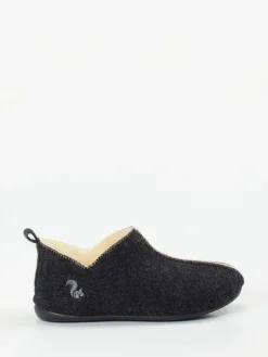 Damen Thies – Filzpantoffeln aus Wollfilz in Anthrazit