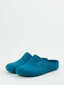 – Filzpantoffeln aus Synthetikfilz in Petrol*Thies Online