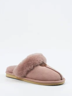 – Hausschuhe aus Veloursleder in Altrosa*Thies Online