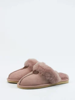 – Hausschuhe aus Veloursleder in Altrosa*Thies Online