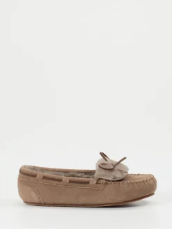 – Mokassin-Hausschuh aus Veloursleder taupe*Thies