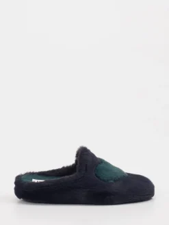 Damen Thies – Pantoffeln aus Textil in Dunkel