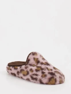 – Pantoffeln aus Textil mit Kunstfell in Altrosa*Thies Sale