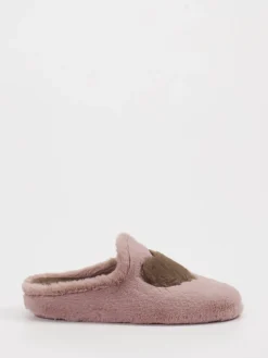 Damen Thies – Pantoffeln aus Textil in Altrosa