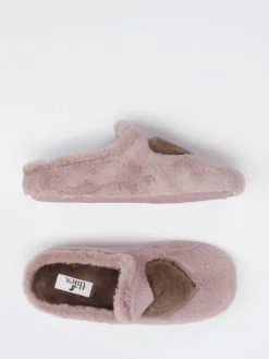 Damen Thies – Pantoffeln aus Textil in Altrosa