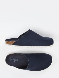 – Pantoffeln aus Veloursleder Dunkel*Thies New