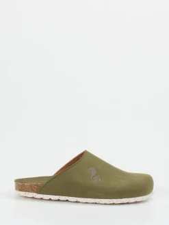 – Pantoletten aus Veloursleder Oliv*Thies Online