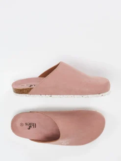 Damen Thies – Pantoletten aus Veloursleder in Alt