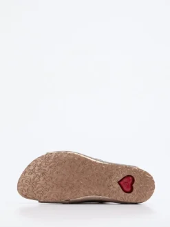 Damen Think – Komfort-Pantolette aus Leder in Champagner