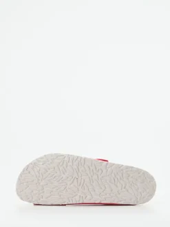 Damen Think – Pantoletten aus Veloursleder Korallrosa