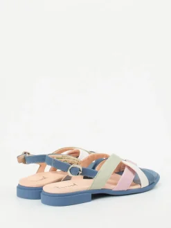 – Riemchensandalen aus Kalbleder in Pastell*Think Clearance
