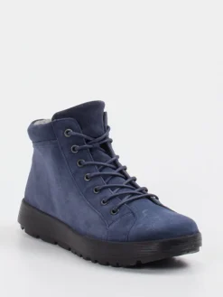 Damen Think – Schnürboots aus Veloursleder Dunkel