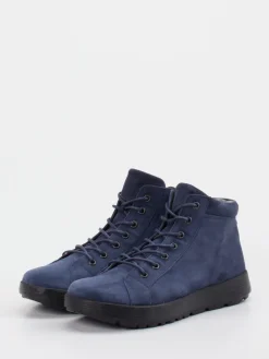 Damen Think – Schnürboots aus Veloursleder Dunkel