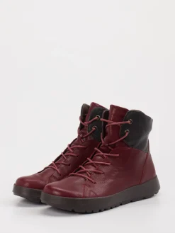 – Schnürboots aus Ziegenleder in Bordeaux*Think Discount