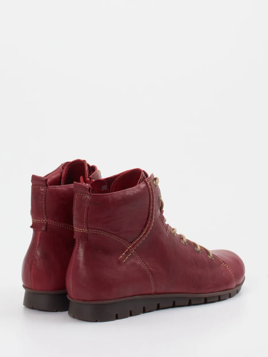 Damen Think – Schnürboots aus Ziegenleder wein
