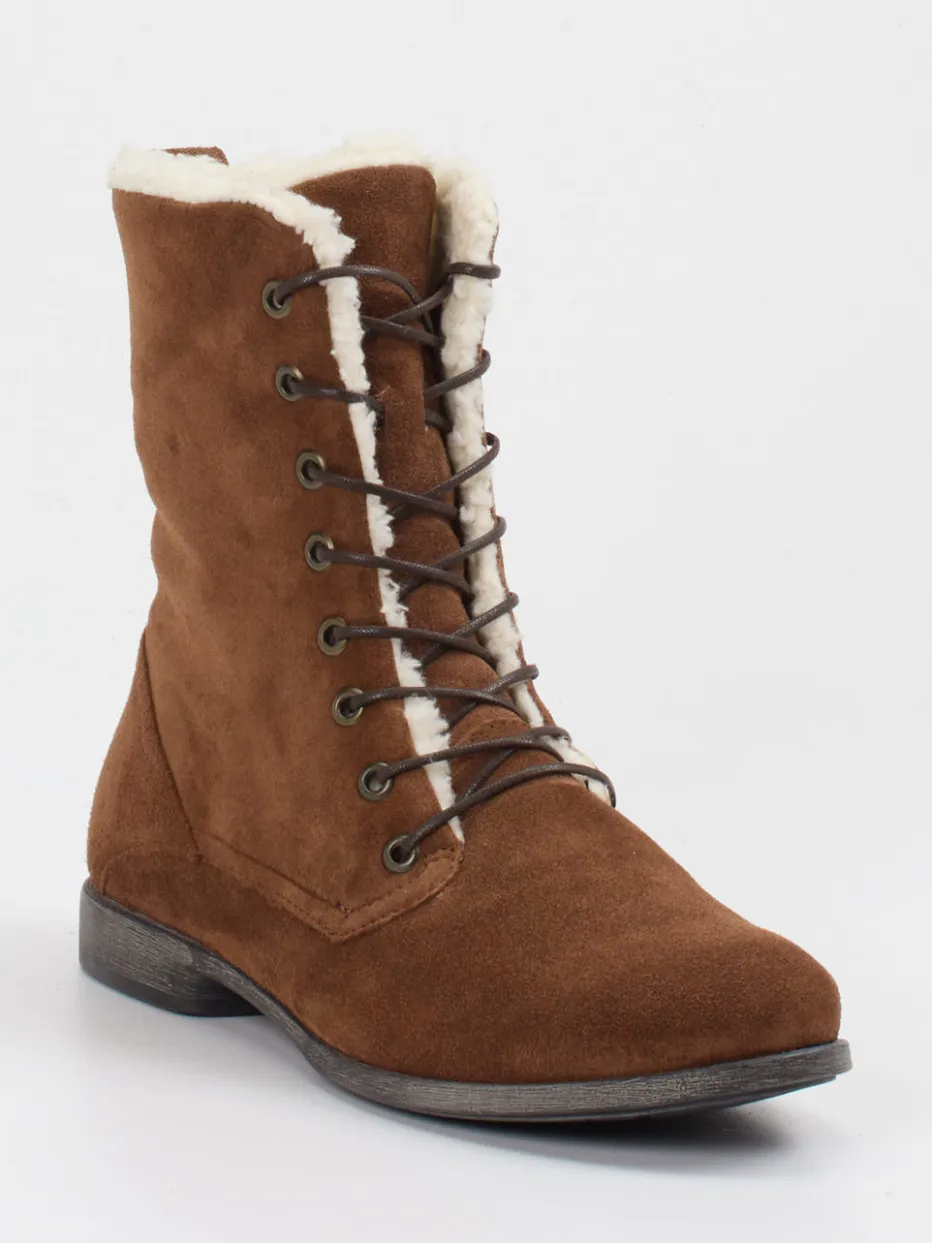 Damen Think – Stiefeletten aus Veloursleder mittel