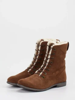 Damen Think – Stiefeletten aus Veloursleder mittel