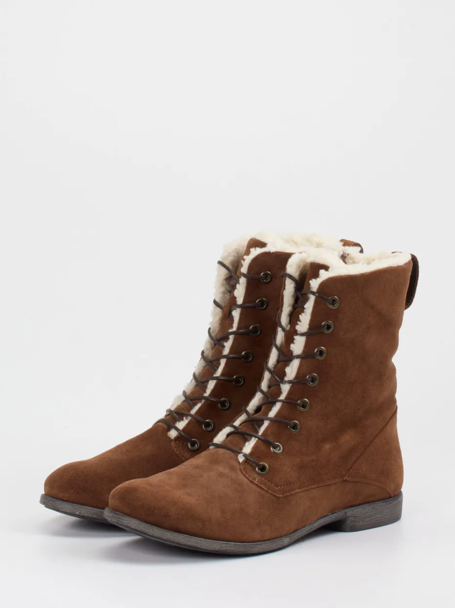 Damen Think – Stiefeletten aus Veloursleder mittel