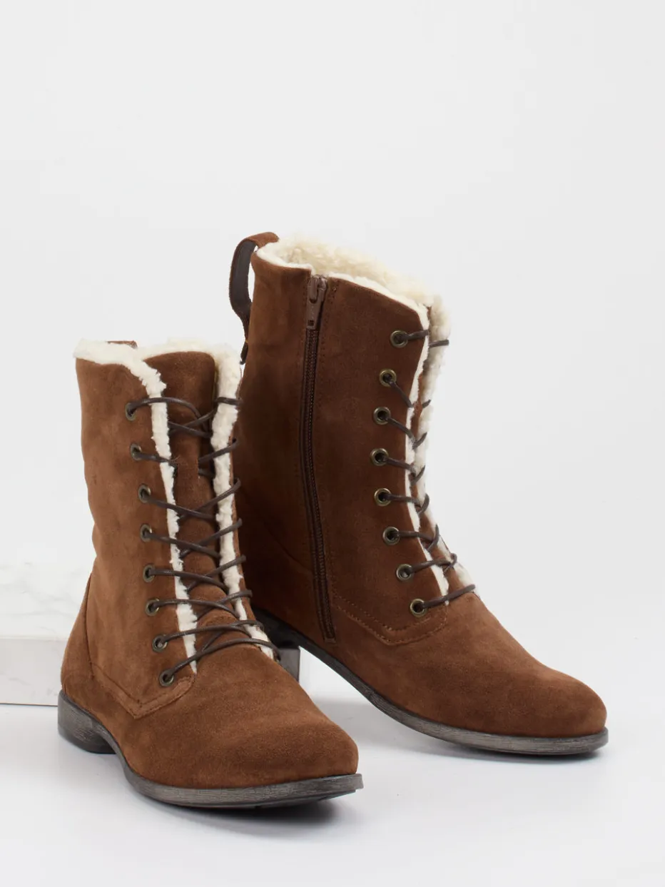 Damen Think – Stiefeletten aus Veloursleder mittel