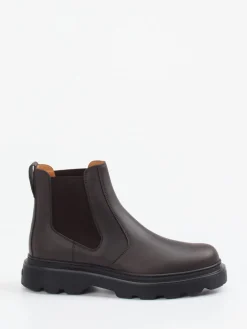Herren Tod's – Chelsea Boots aus Glattleder Dunkel