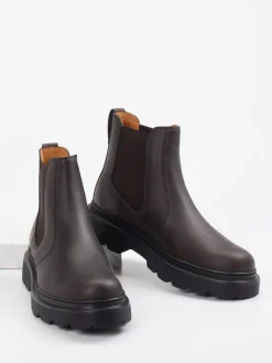 Herren Tod's – Chelsea Boots aus Glattleder Dunkel