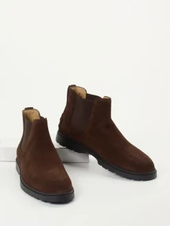 Herren Tod's – Chelsea Boots aus Veloursleder dunkel
