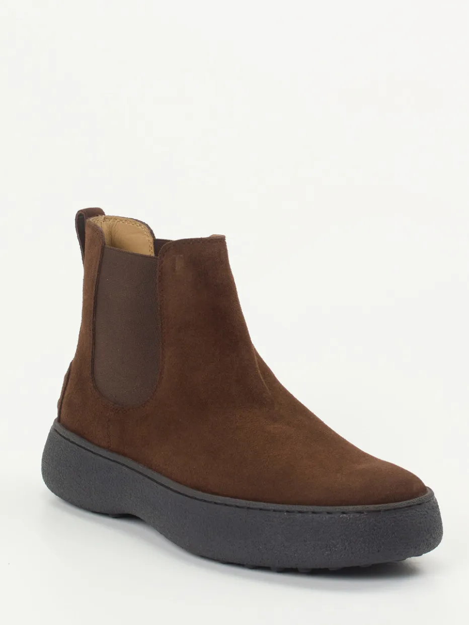 Herren Tod's – Chelsea Boots aus Veloursleder schoko