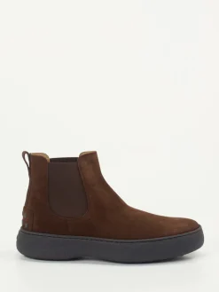 Herren Tod's – Chelsea Boots aus Veloursleder schoko