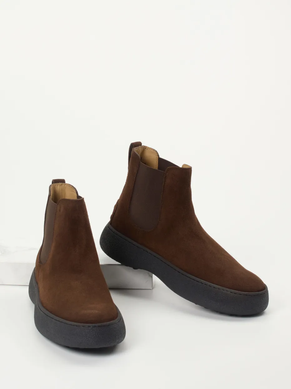 Herren Tod's – Chelsea Boots aus Veloursleder schoko