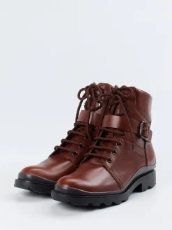 – Combat Boots aus Kalbleder kastanien*Tod's Hot