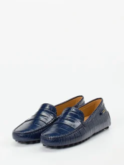 Damen Tod's – Loafer aus geprägtem Leder Dunkel