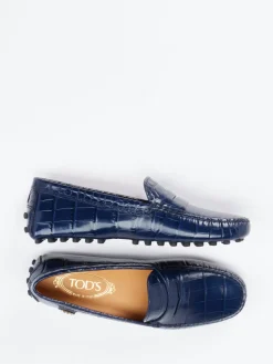 Damen Tod's – Loafer aus geprägtem Leder Dunkel