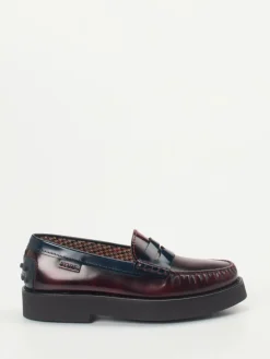 Damen Tod's – Loafer aus Hochglanzleder in Bordeaux