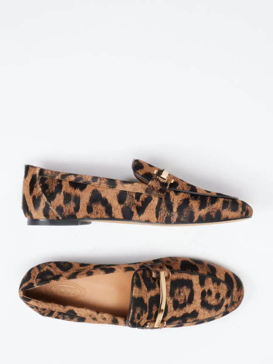 – Loafer aus Ponyfell in Leoprint*Tod's Discount