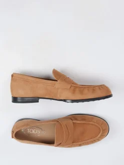 Herren Tod's – Loafer aus Veloursleder cognac