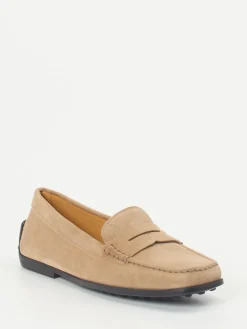 Damen Tod's – Loafer aus Veloursleder sandbeige