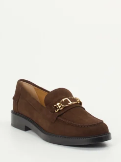 Damen Tod's – Loafer aus Veloursleder Dunkel