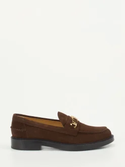Damen Tod's – Loafer aus Veloursleder Dunkel