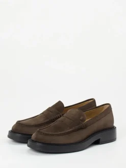 Herren Tod's – Loafer aus Veloursleder Dunkel