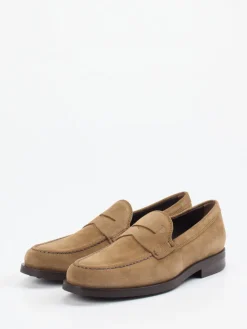 Herren Tod's – Loafer aus Veloursleder cognac