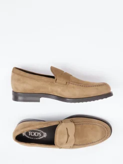 Herren Tod's – Loafer aus Veloursleder cognac