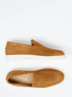 Herren Tod's – Loafer aus Veloursleder cognac