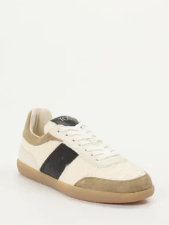 Damen Tod's – Low-Top-Sneaker aus Veloursleder und Teddytextil