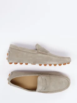 Herren Tod's – Mokassin aus Veloursleder in grau