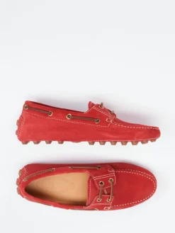 Damen Tod's – Mokassin aus Veloursleder tomaten