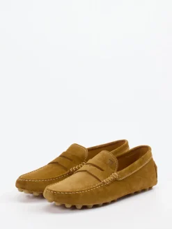 Herren Tod's – Mokassin aus Veloursleder ocker