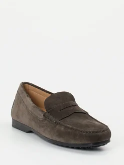 Herren Tod's – Penny Loafer aus Veloursleder Dunkel