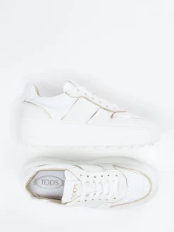 Damen Tod's – Plateau-Sneaker aus Kalbleder -Gold