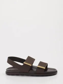 Damen Tod's – Riemensandalen aus Leder Dunkel