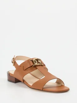– Sandalen aus Kalbleder in Cognac*Tod's Discount